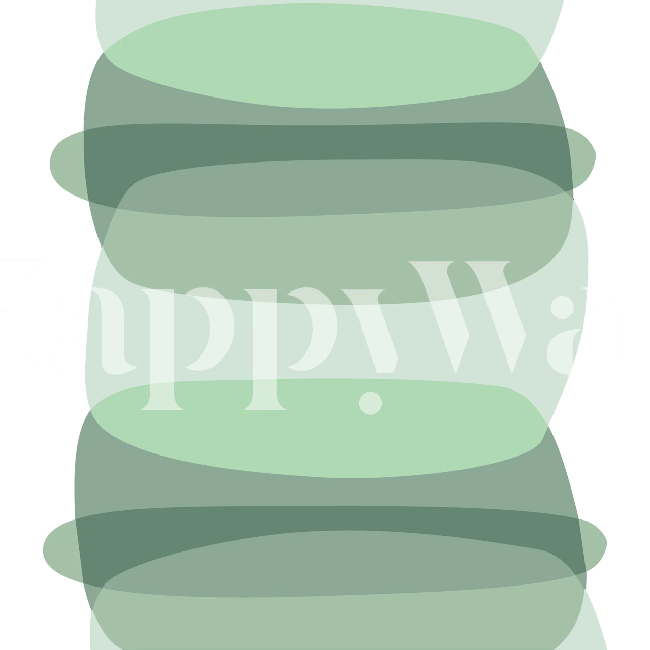 Pebble Shapes Sage Mint Green i ett rum