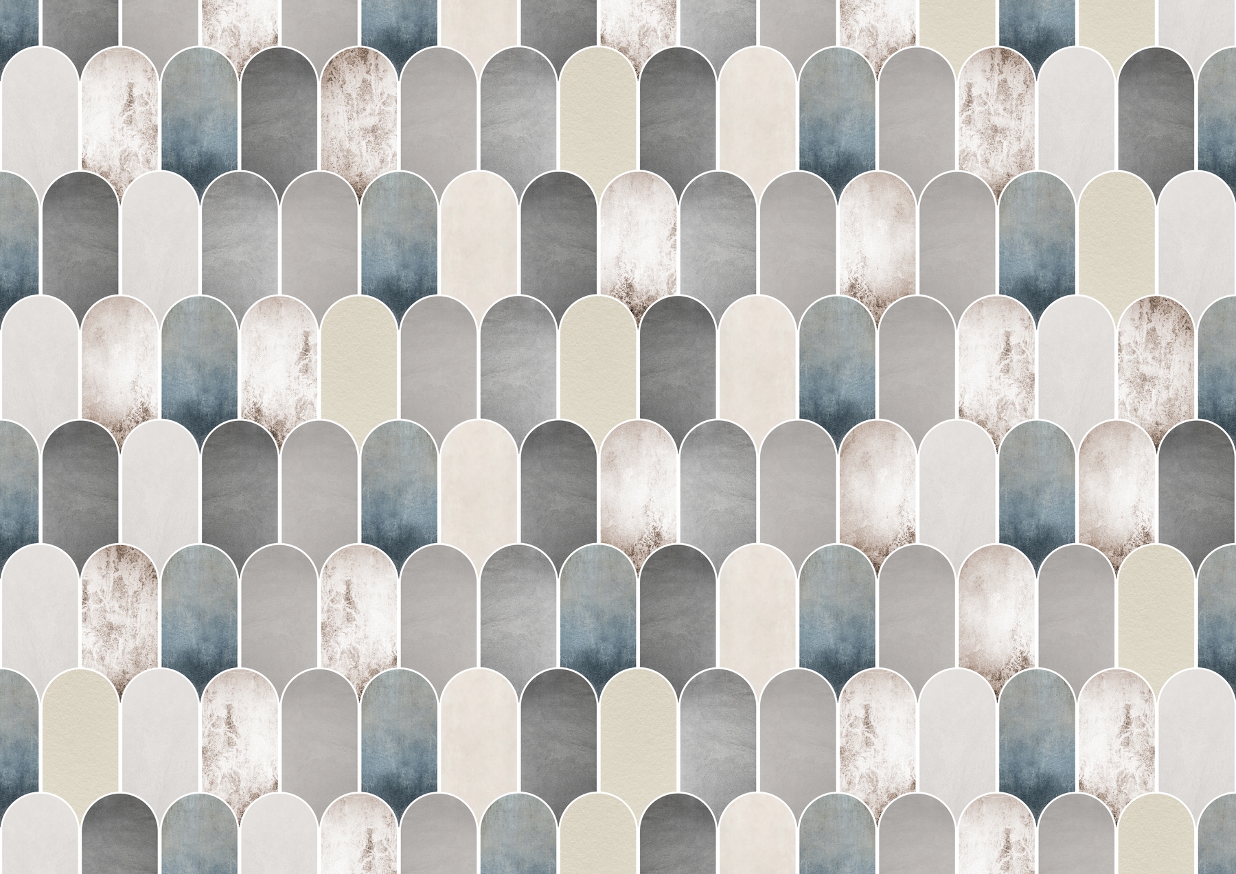 Tiled Wall in Neutral Tones wallpaper Happywall