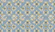 Blue tiles, yellow flowers & butterflies