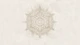 Gold boho mandala on beige linen