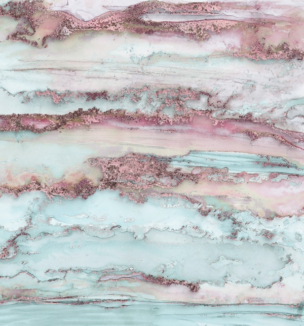 Fancy Ink Art Pink And Mint