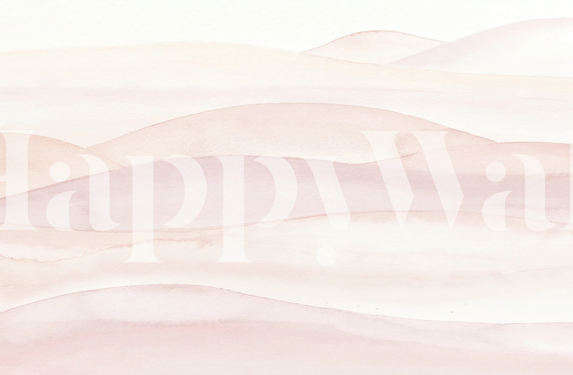 abstract blush dream landscape tapet i et rum