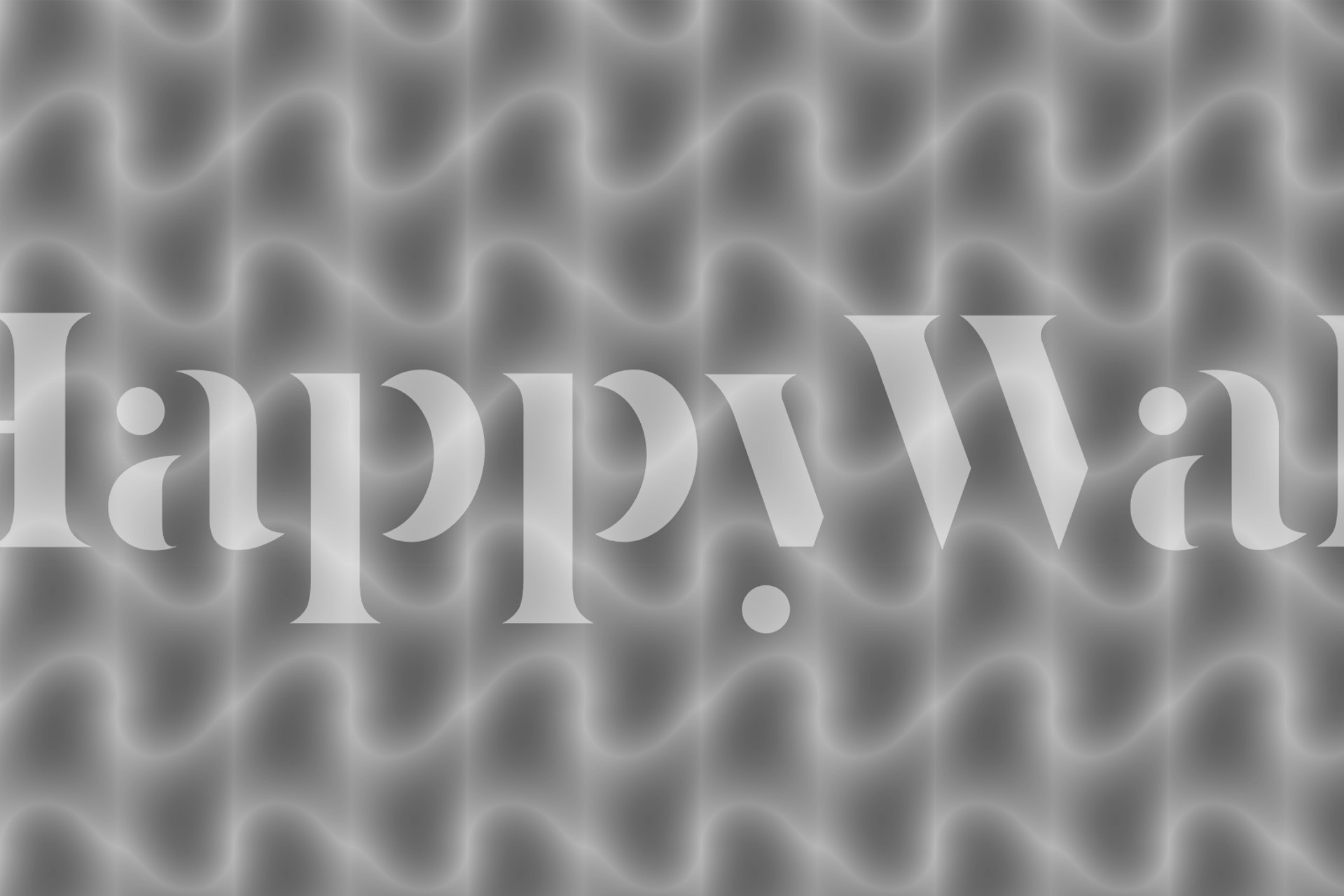 Waves Stone Grey papel de parede em um quarto