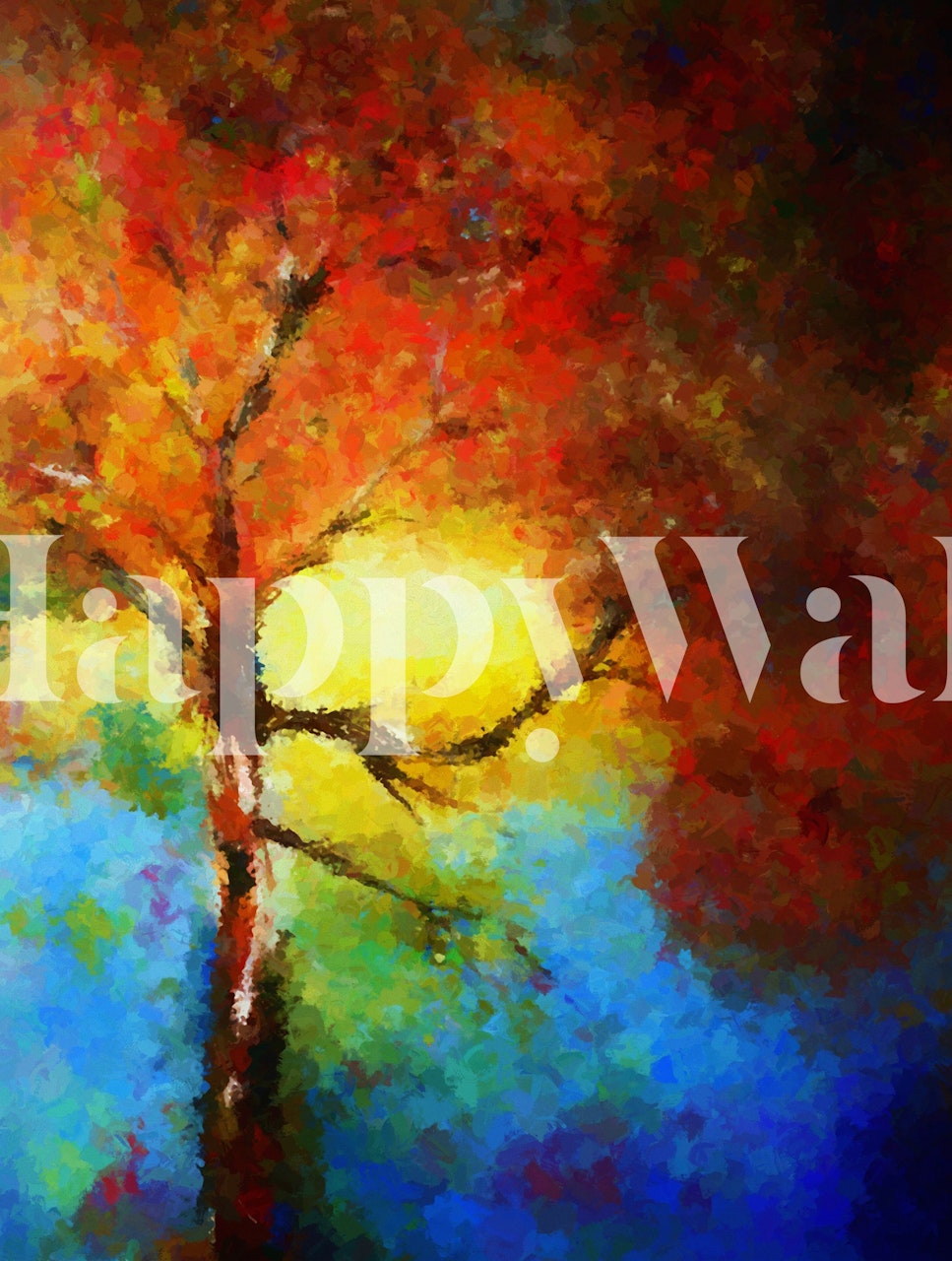 Autumnal tree wallpaper design