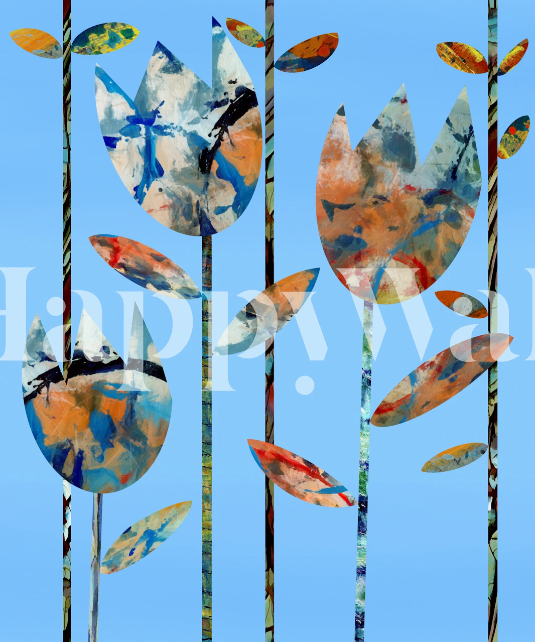 Wildflowers 3 papier peint dans un cadre de pièce