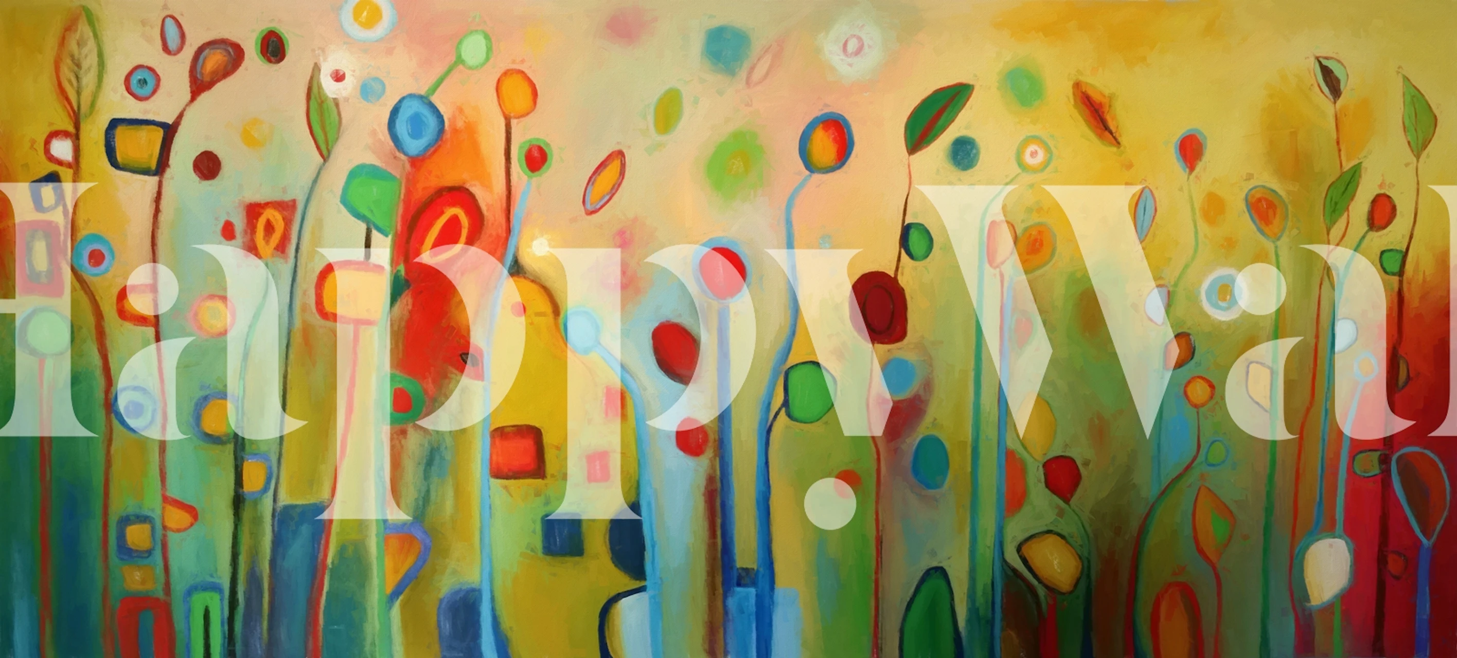 Vibrant Wildflowers 7 wallpaper in a room