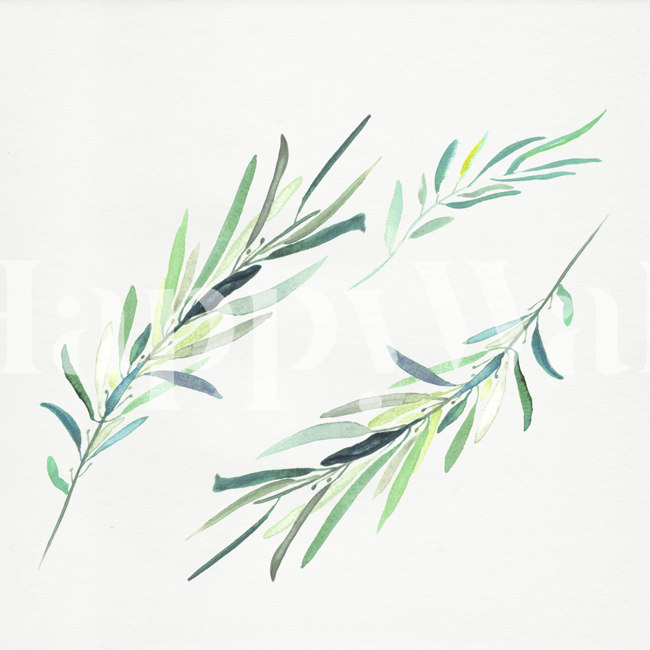 Eucalyptus wallpaper design in a room