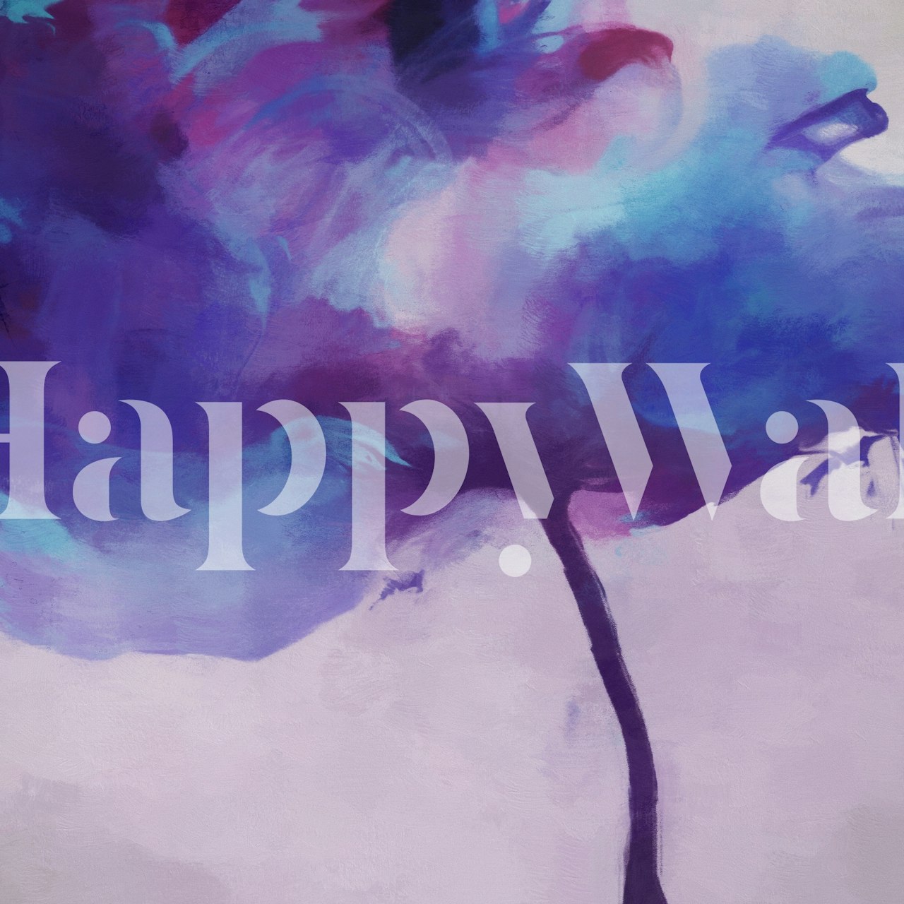 Purple Tulip behang in een kamer