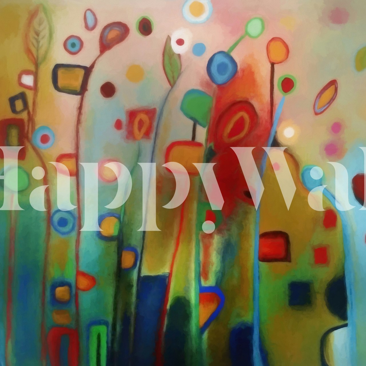 Papel tapiz Wildflowers 8 mostrado en una habitación