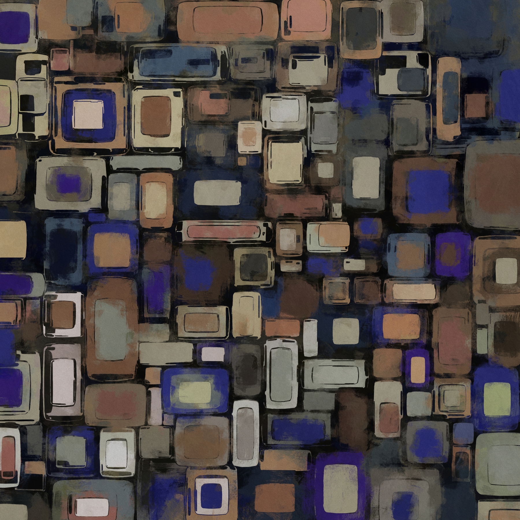 Stacked Blocks Wallpaper - Buy Online | Happywall