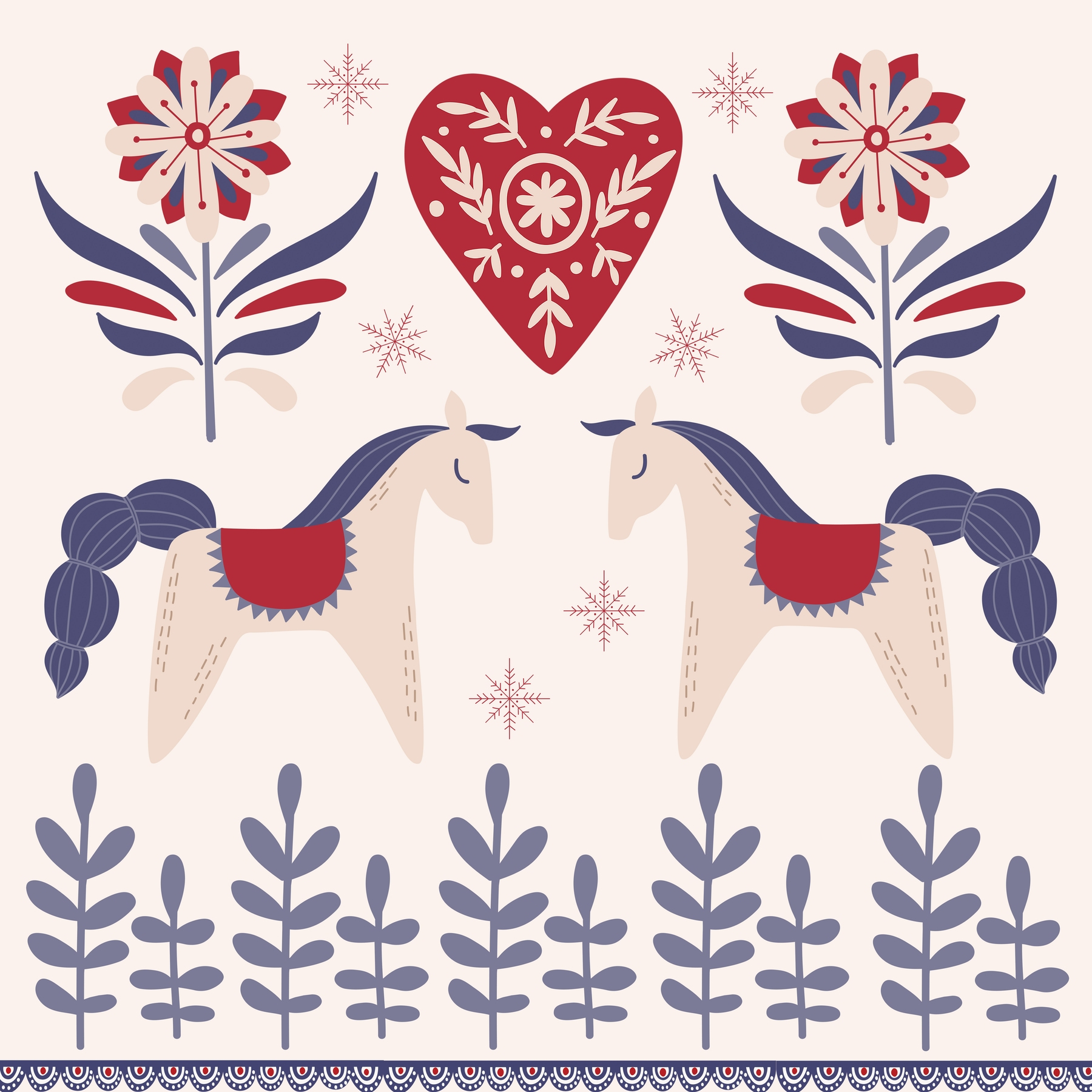 Buy Swedish Christmas wallpaper - Free US shipping at Happywall.com