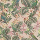 Tropical jungle birds & vintage flowers