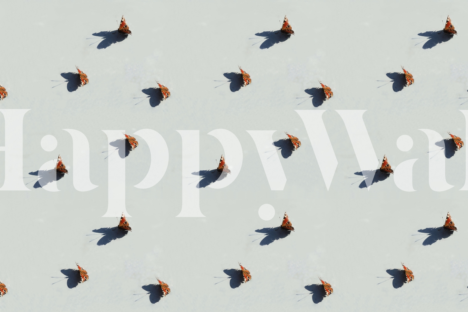 Happy Butterflies Wallpaper - Light Blue and White Wallpapers | Happywall