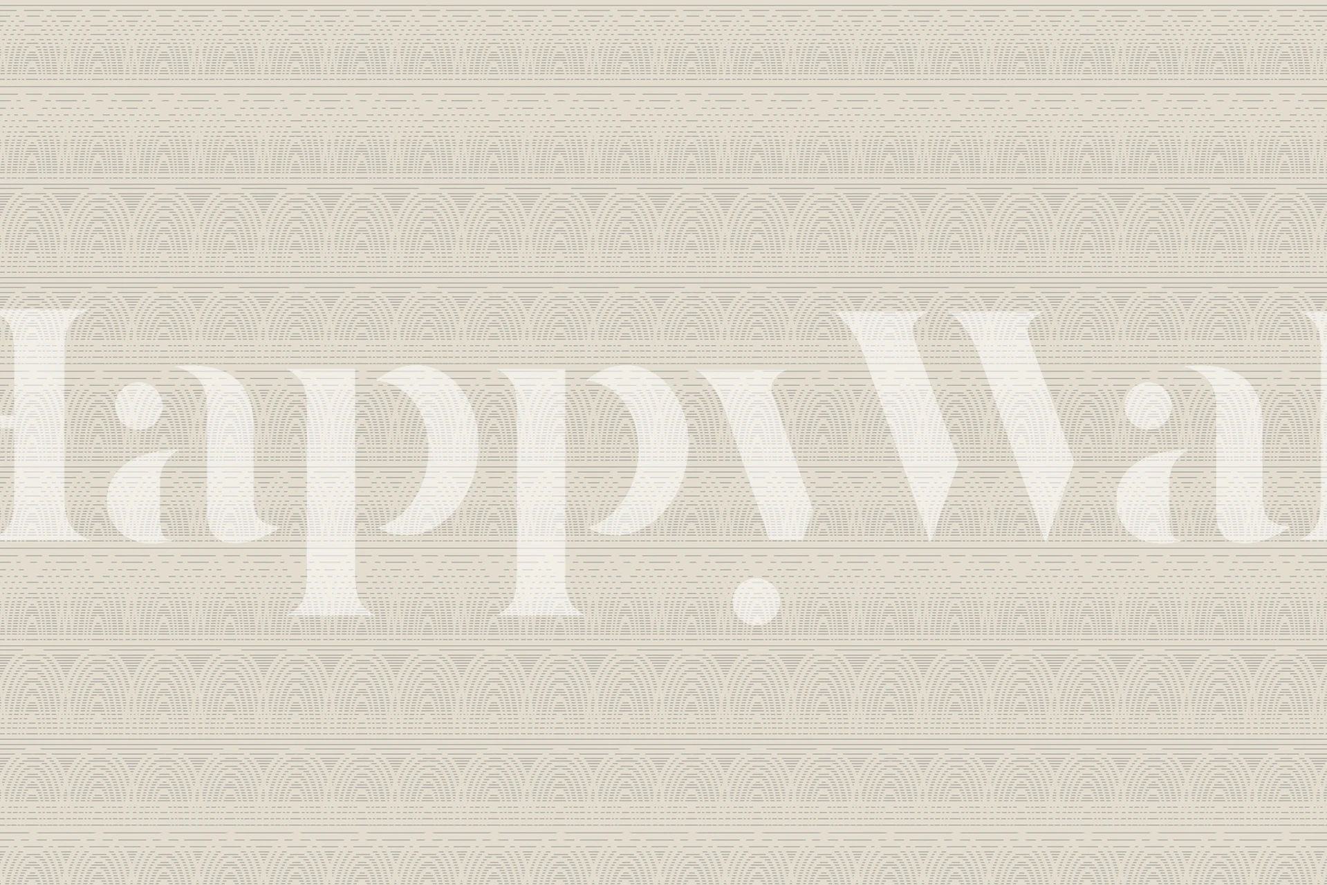 Moiree Pattern Ornament White wallpaper in a room