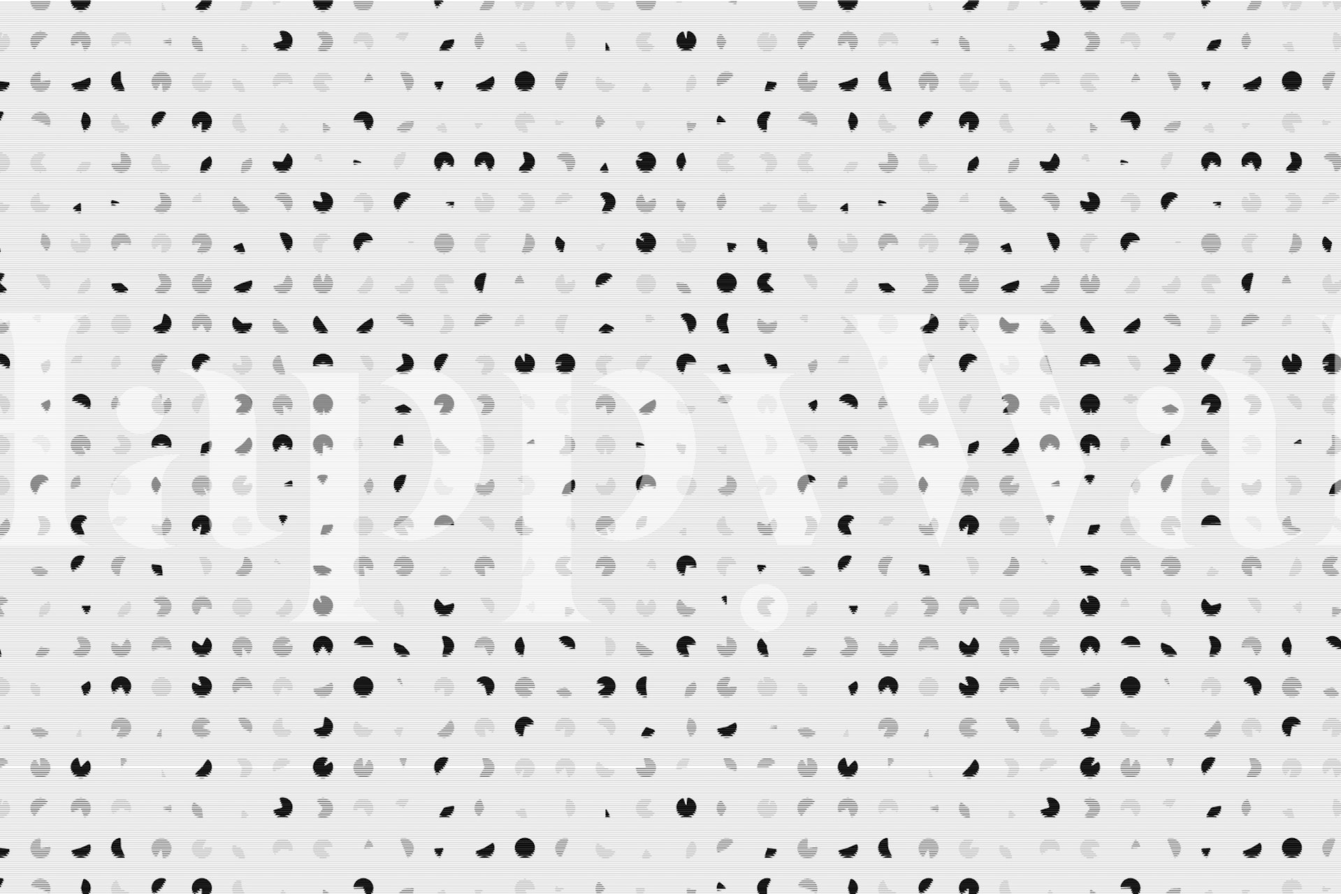 Abstract black shapes on a white background wall mural