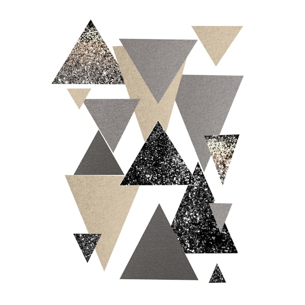 Geometric Triangles Glitter 2