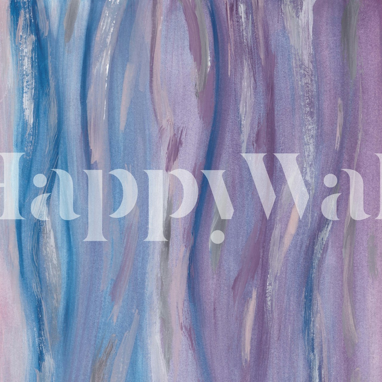 Abstract purple and blue watercolor wall mural