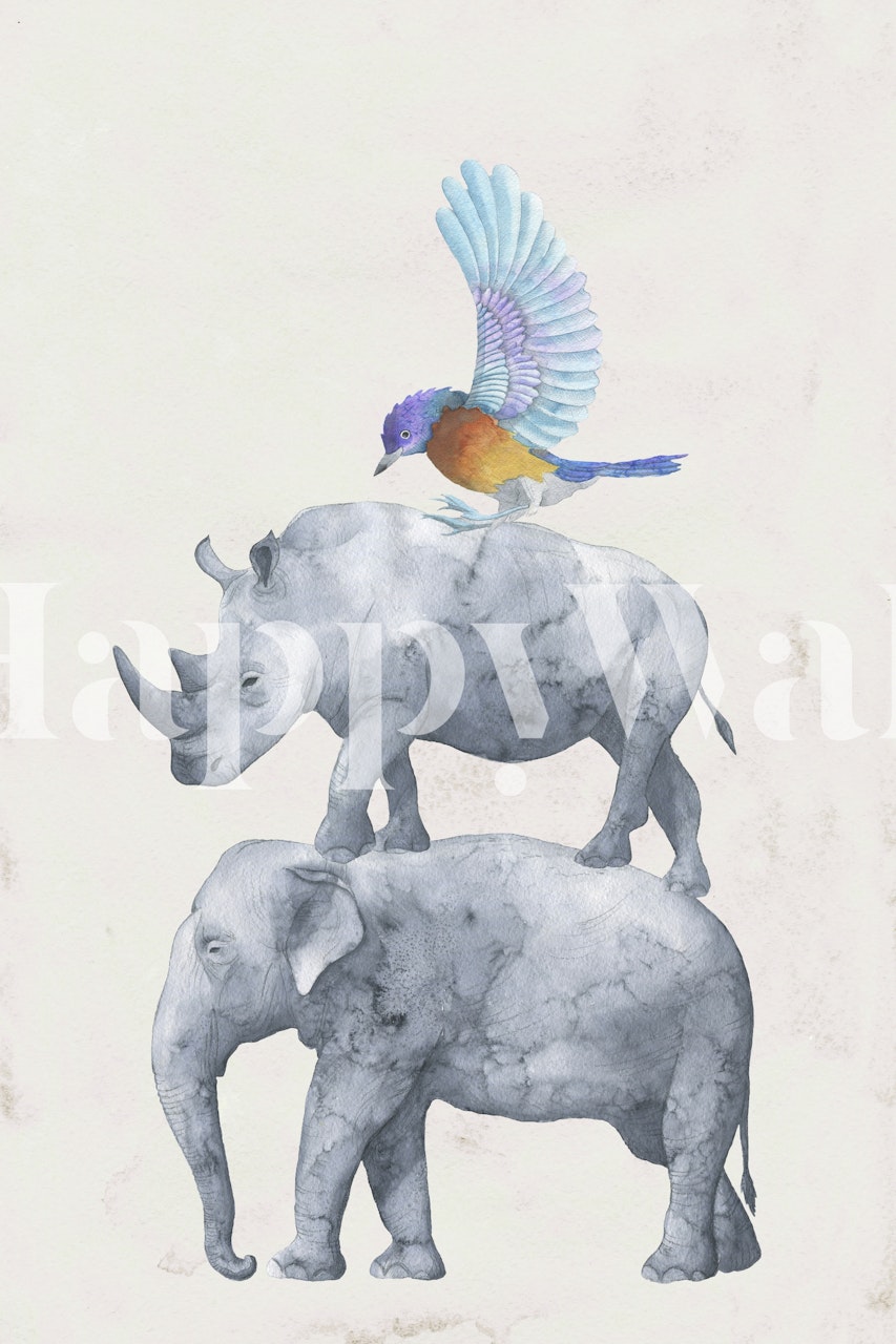 Σχέδιο ταπετσαρίας African Wildlife σε ένα δωμάτιο