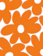 Retro Daisy Flowers Orange 1