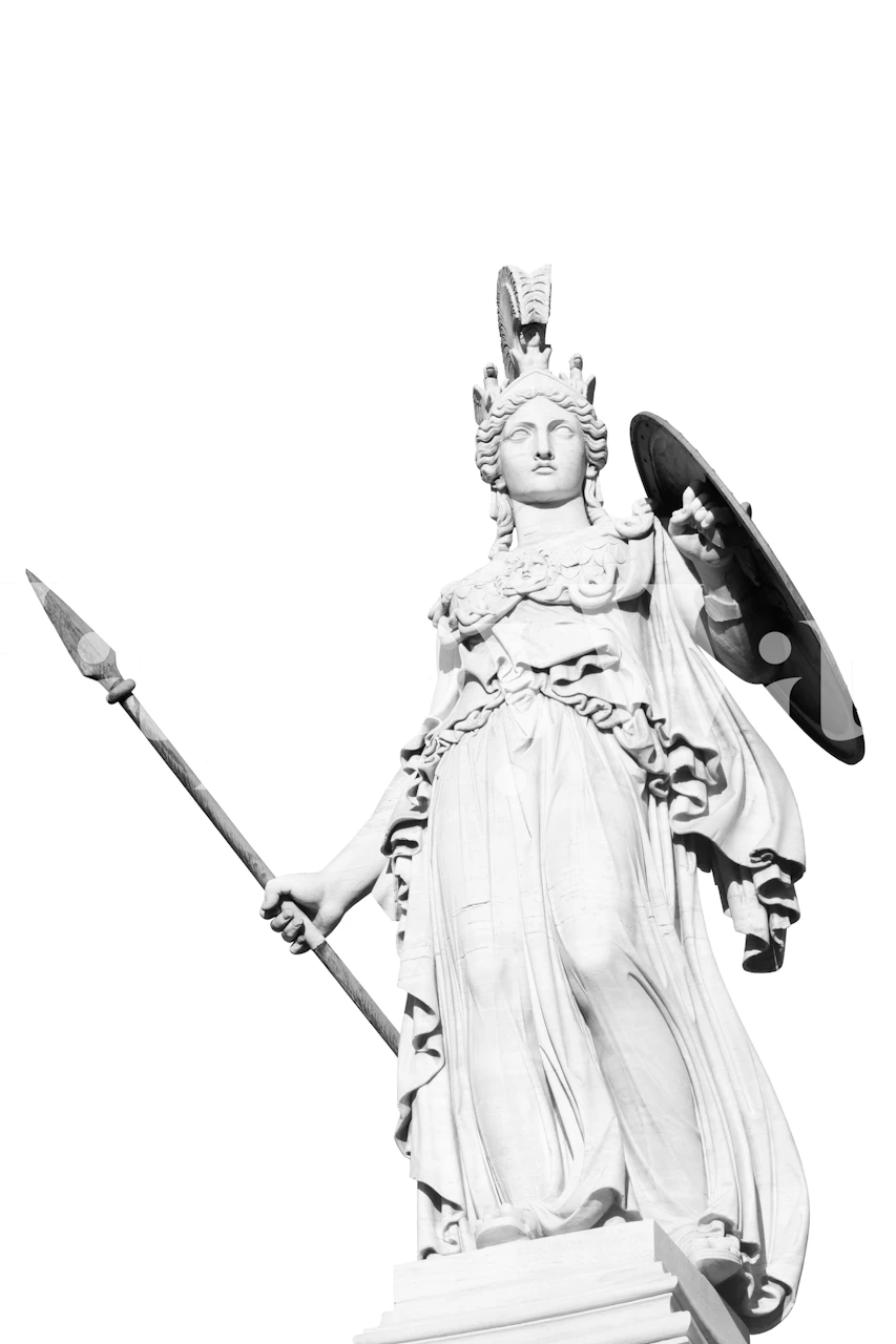 Athena Goddess of Wisdom wallpaper in a room