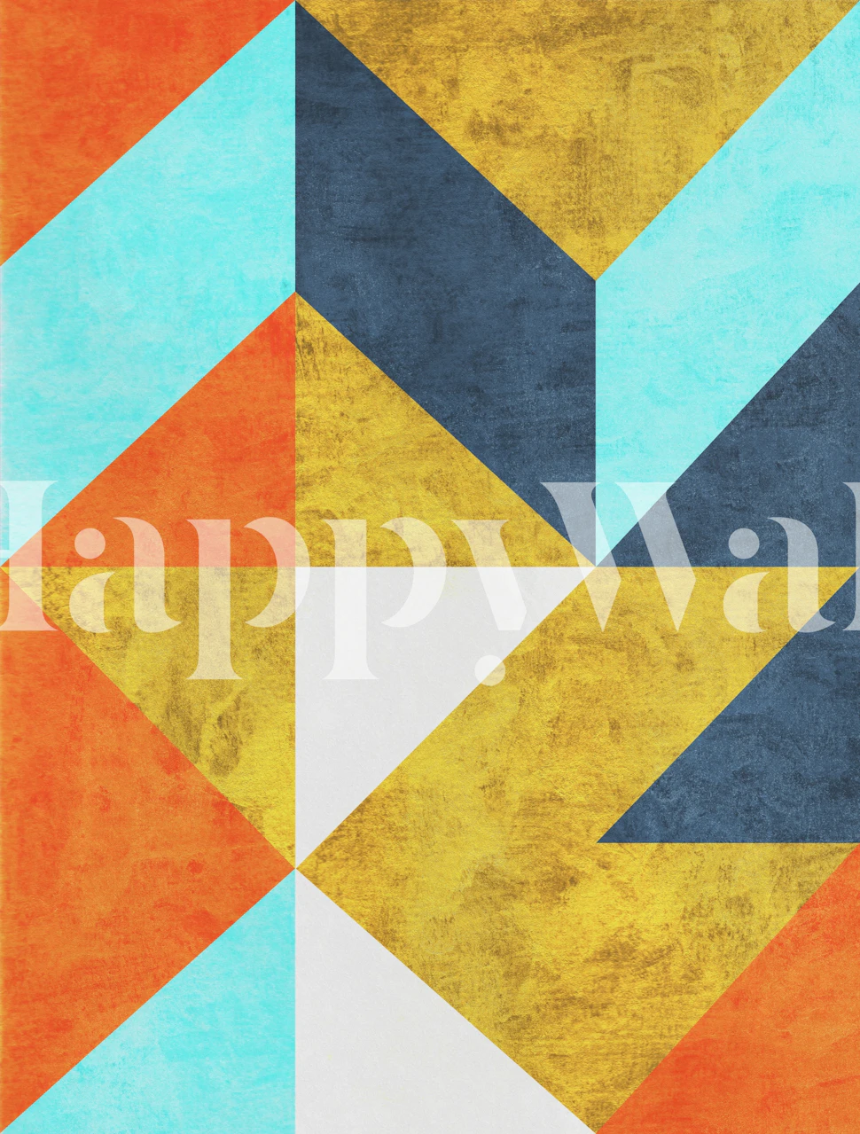 Papier peint Geometric with Triangles 8 dans une pièce