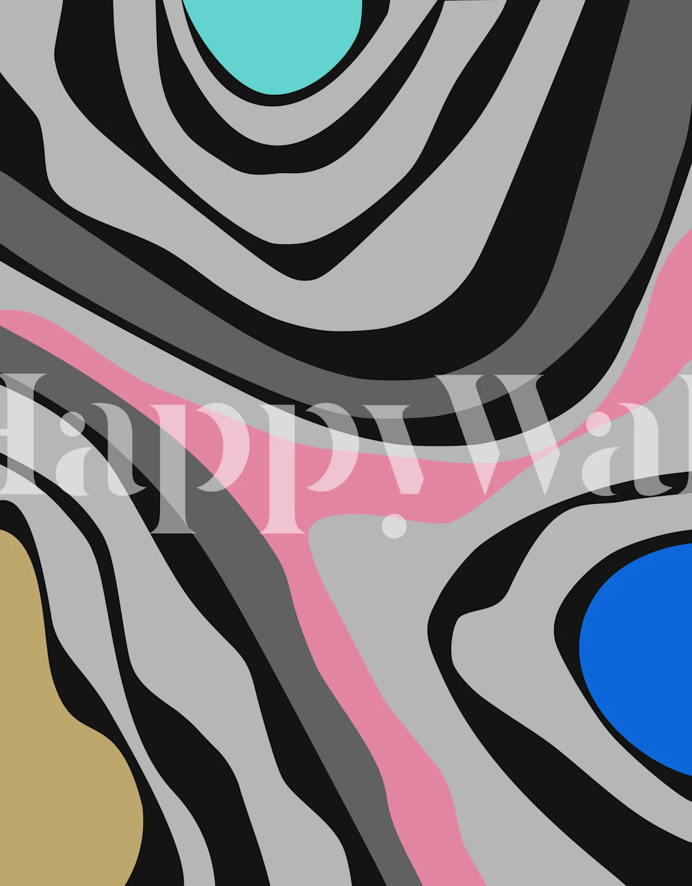 Diseño de papel pintado Abstract Organic Shapes 5