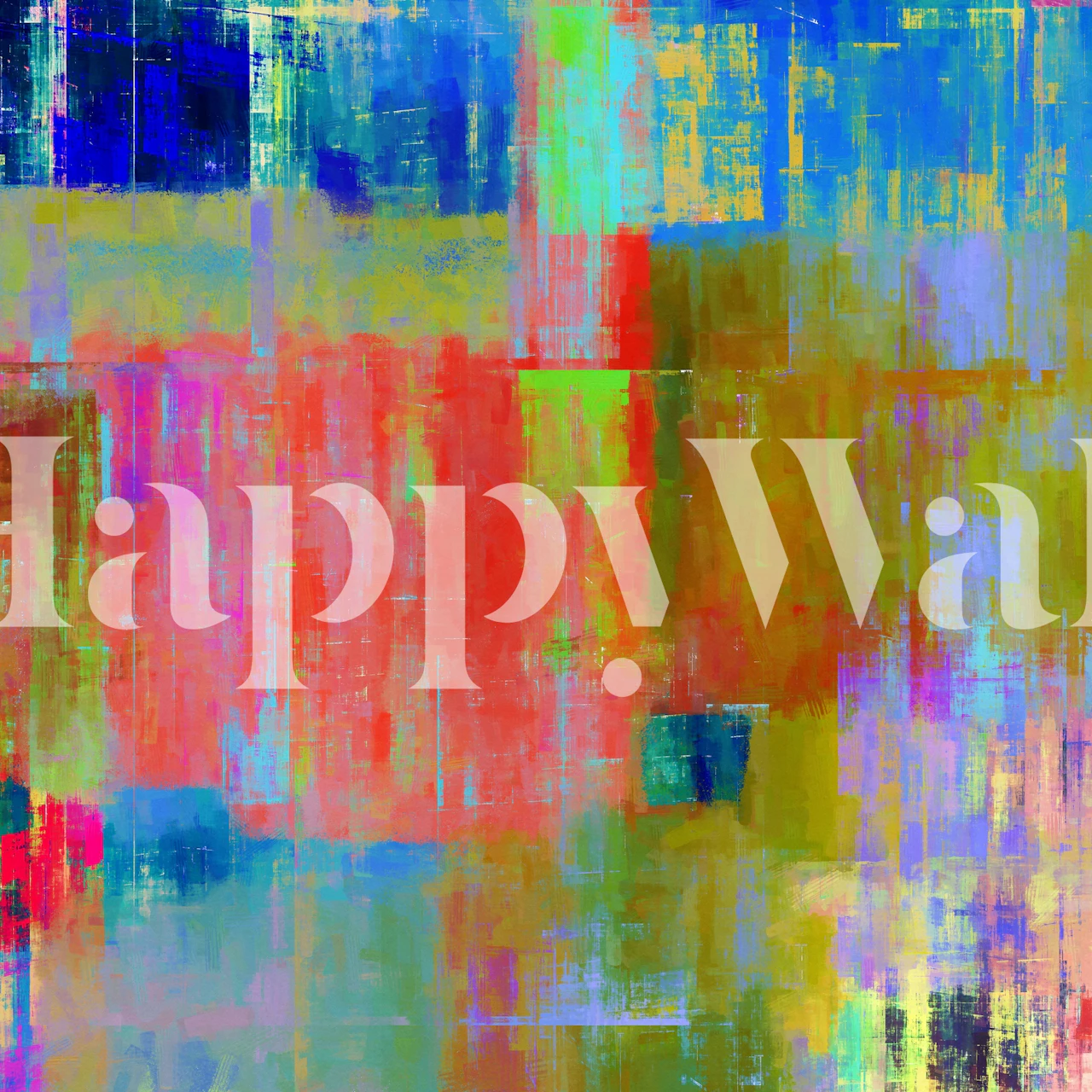 Abstraktes Wandbild „Rustic Geometric 3“ mit einer Mischung aus Farben und Formen