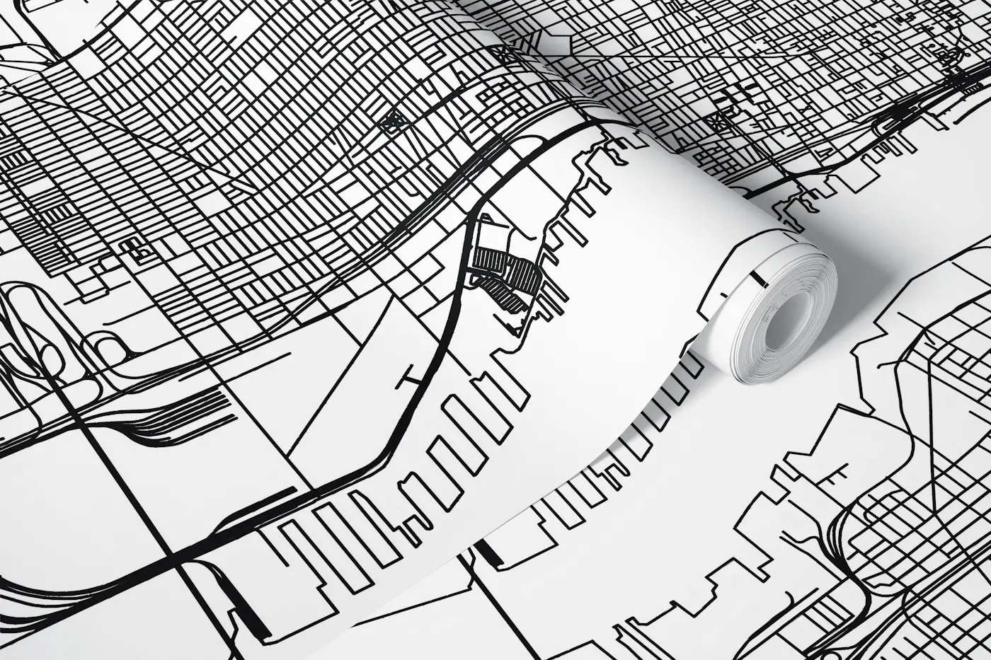 Philadelphia Map wallpaper roll