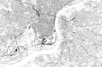 Philadelphia Map tapet