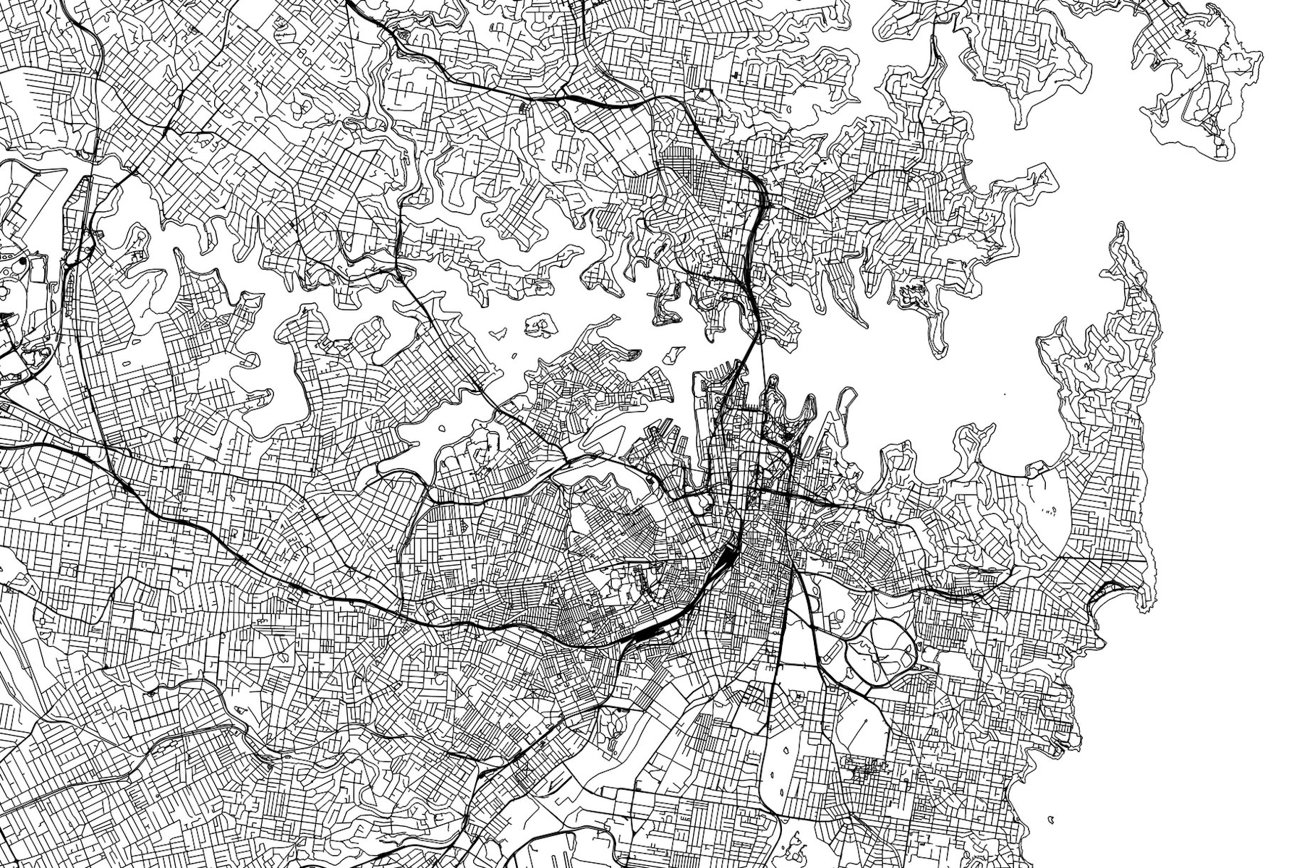 Sydney Map Wallpaper Buy Online at Happywall