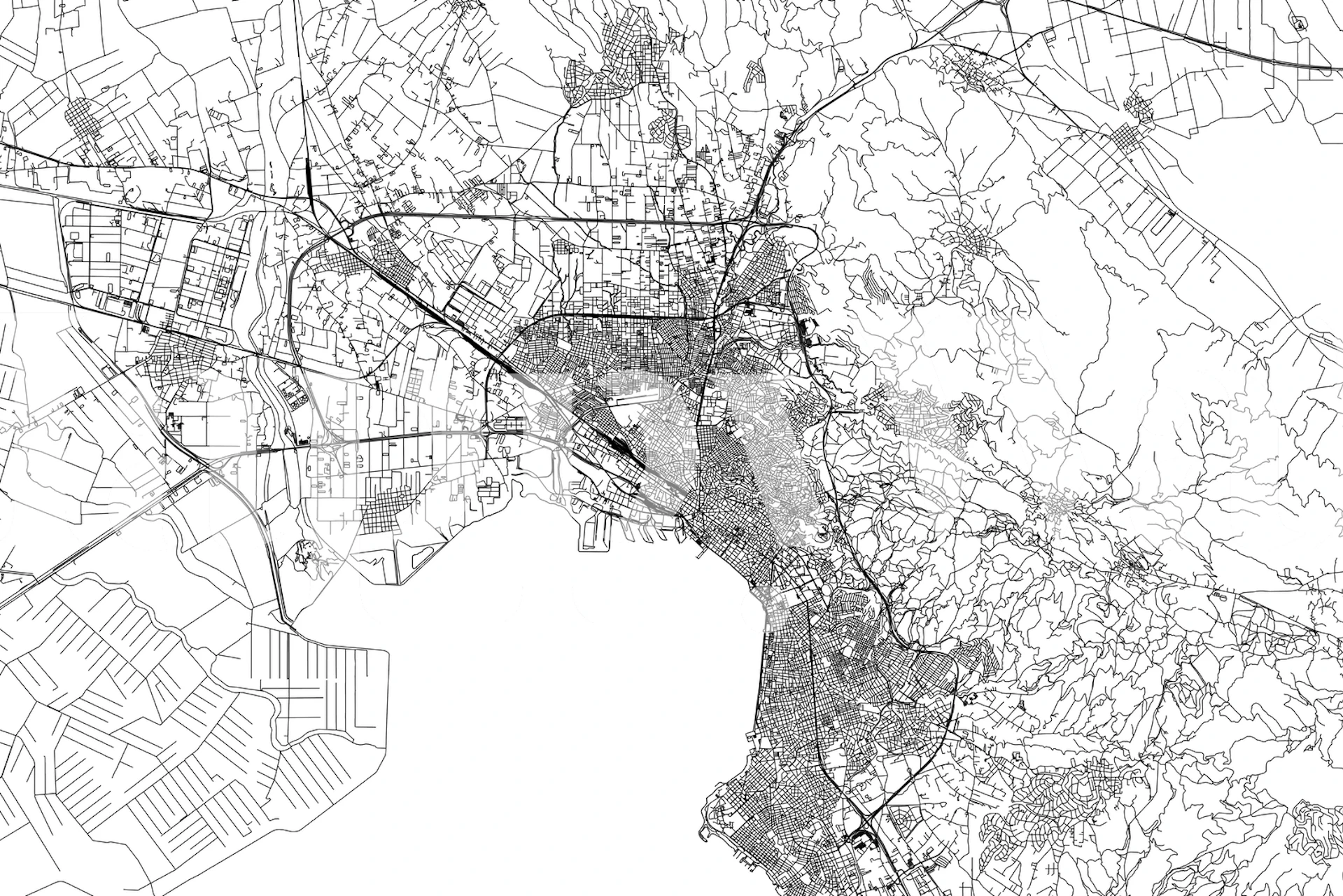 Thessaloniki Detaillierte Karte Tapete