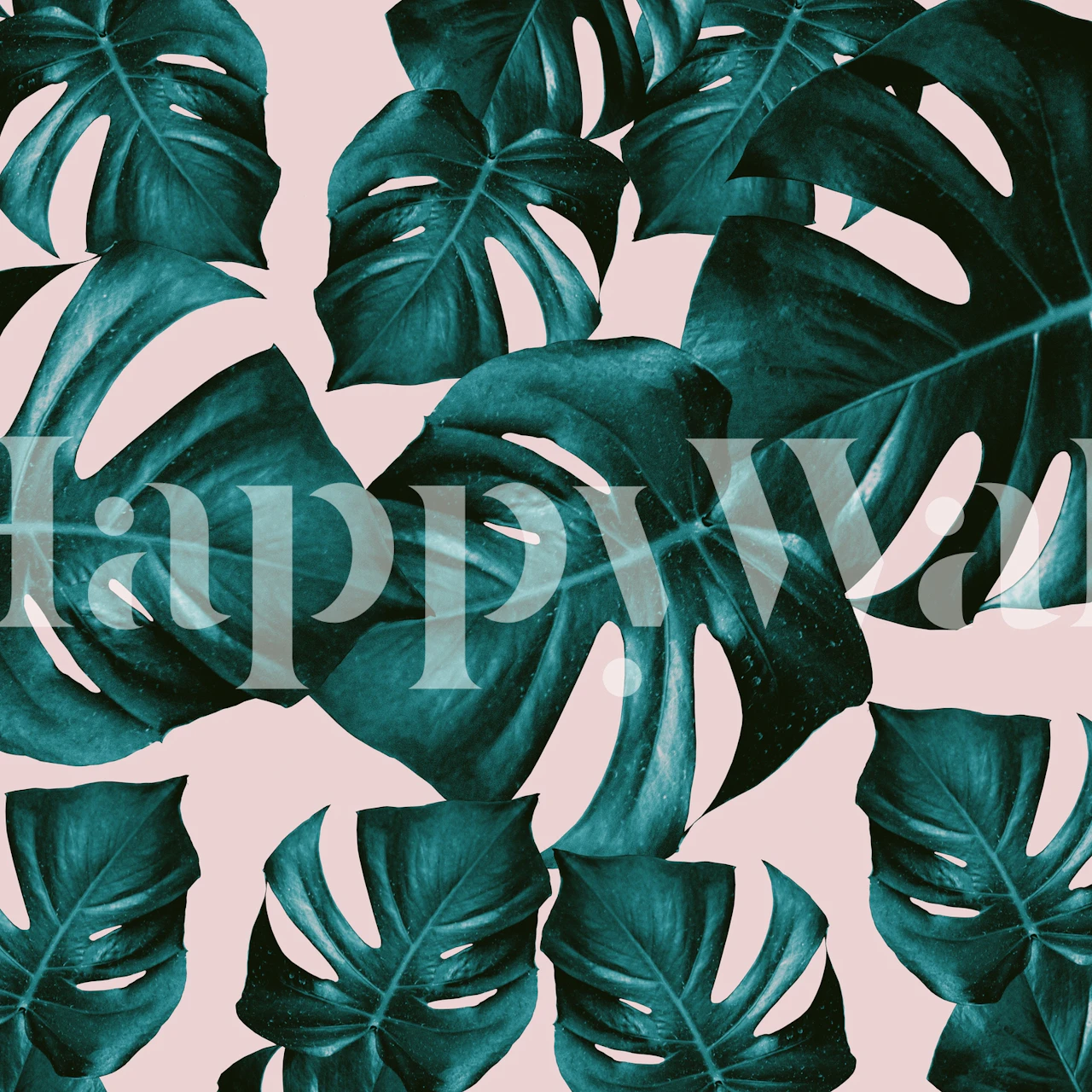 Monstera Leaves wallpaper design in room