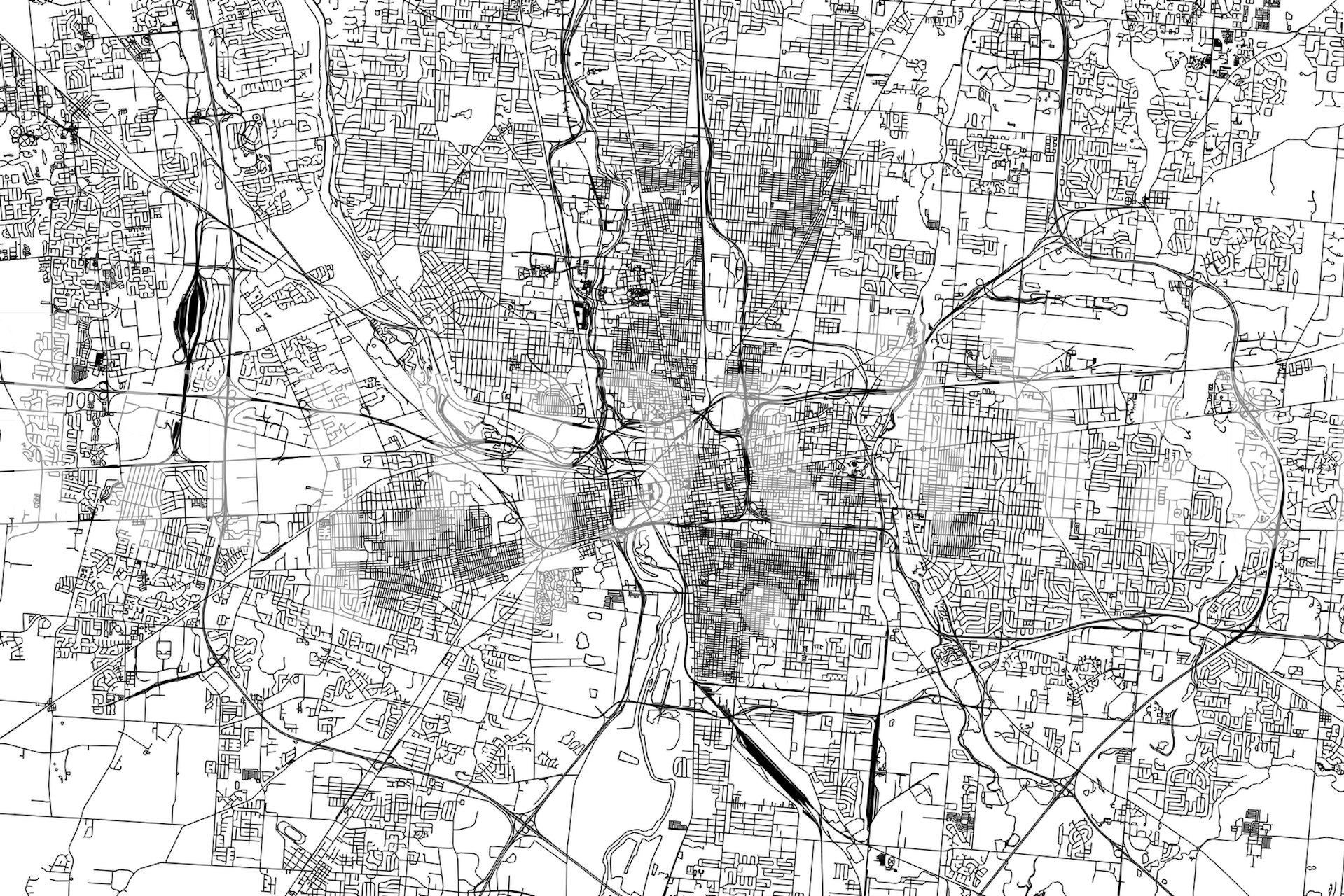 Szczegółowa tapeta Columbus Map