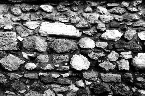 Black White Stone Wall 1