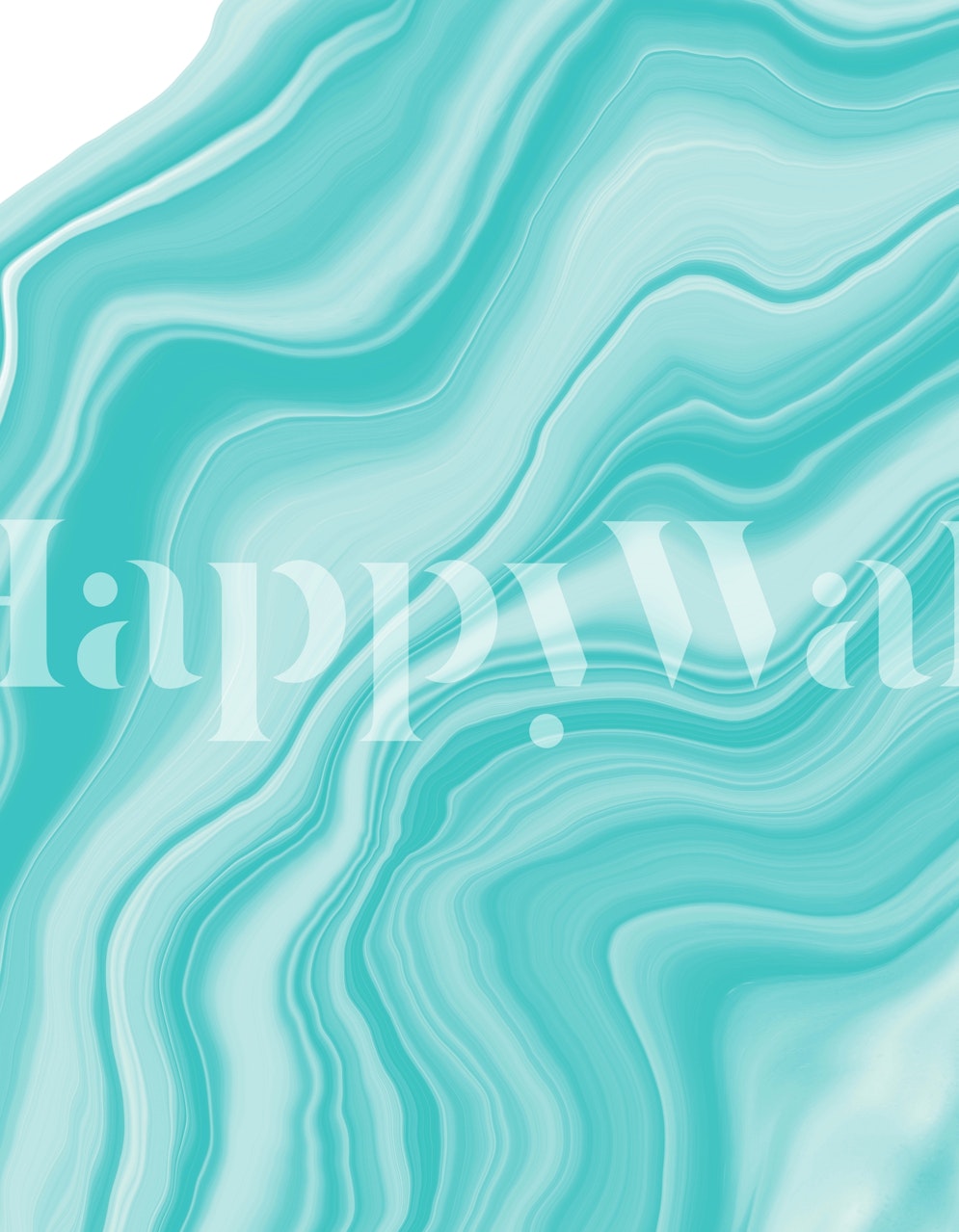 Turquoise agate pattern wall mural evoking tranquility and sophistication.