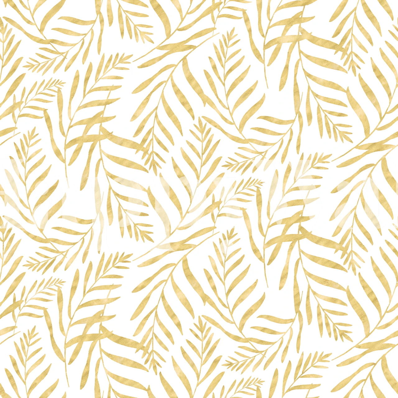 Tapeta Gold leaves prikazana u sobi