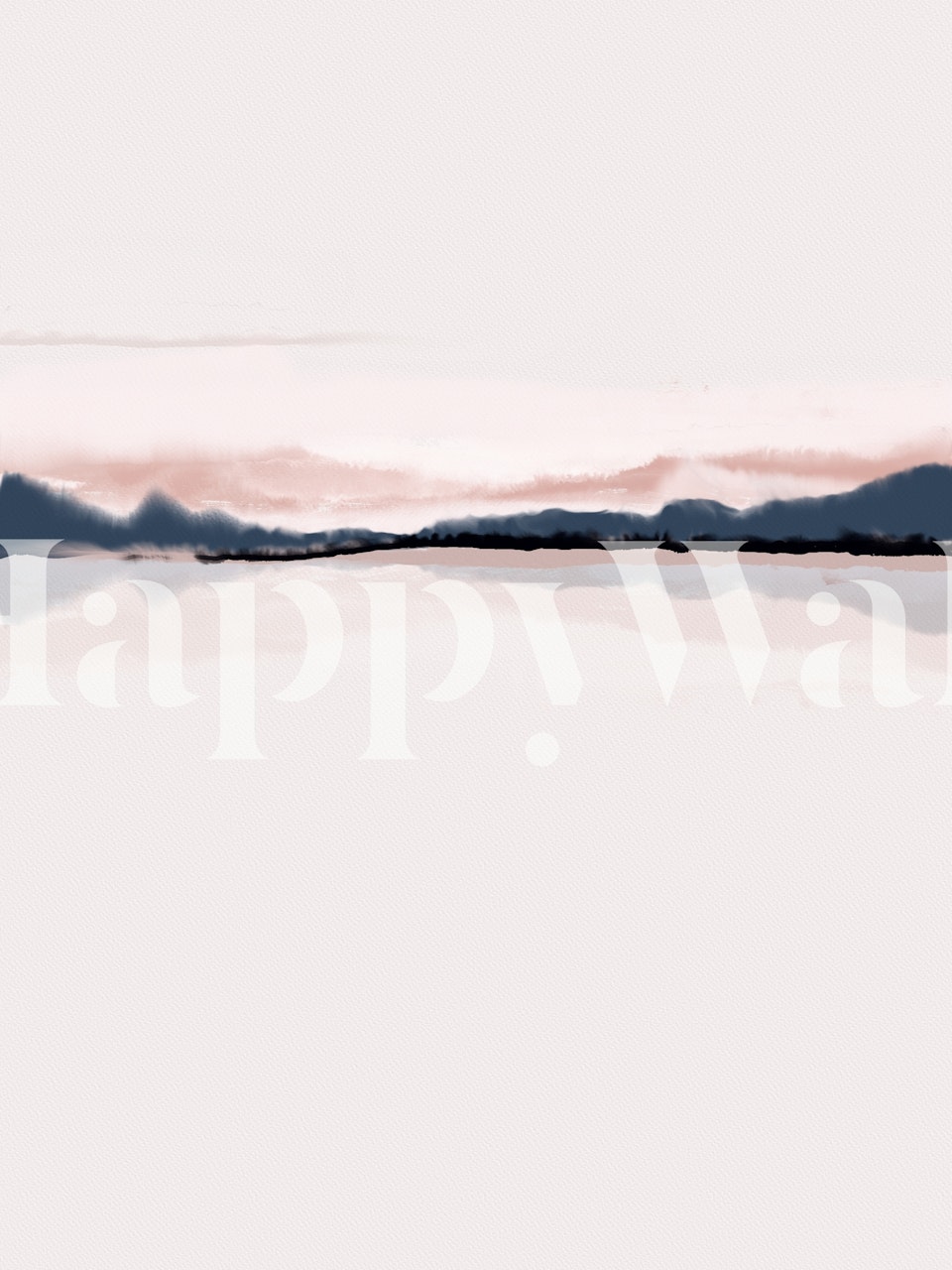 Minimalist horizon design with soft pink and blue hues wallpaper