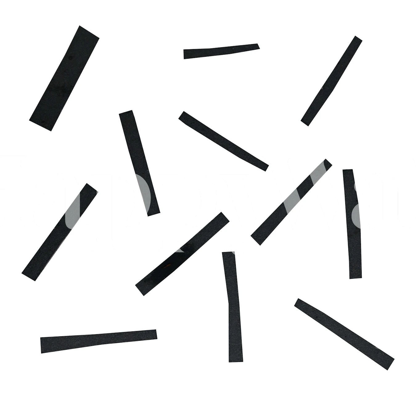 Carta da parati con forme astratte nere su sfondo bianco