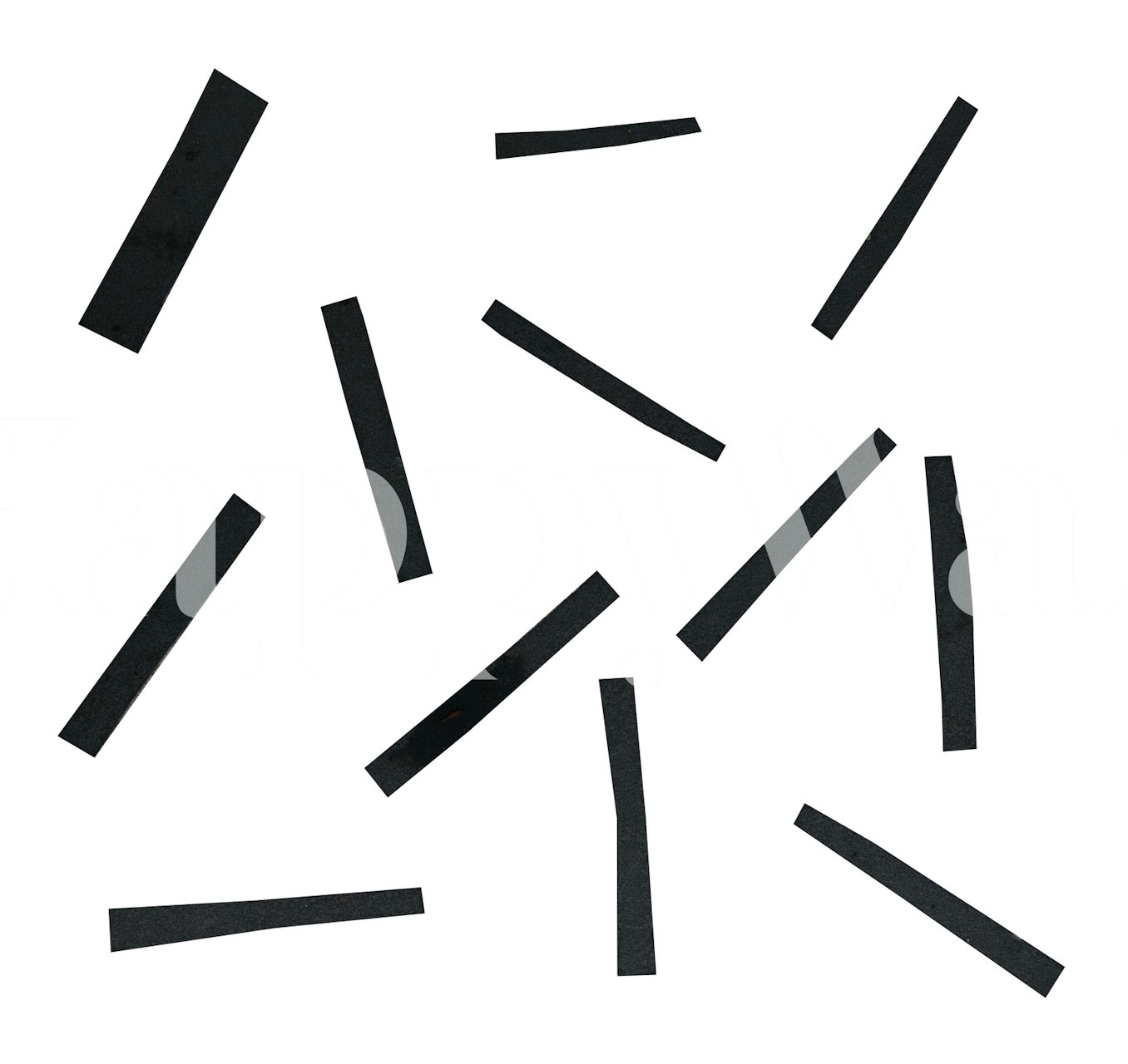 Black abstract shapes on white background wall mural