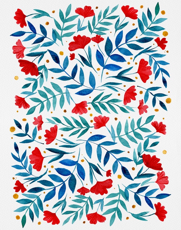 Watercolor magical garden