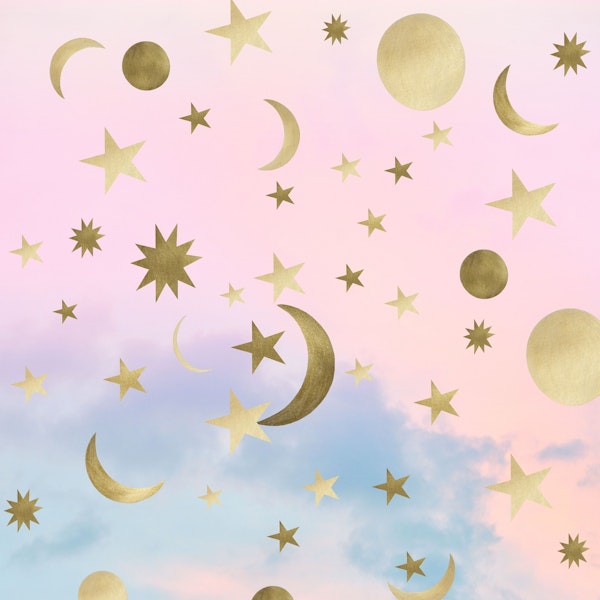 Pastel Starry Sky Moon Dream 1