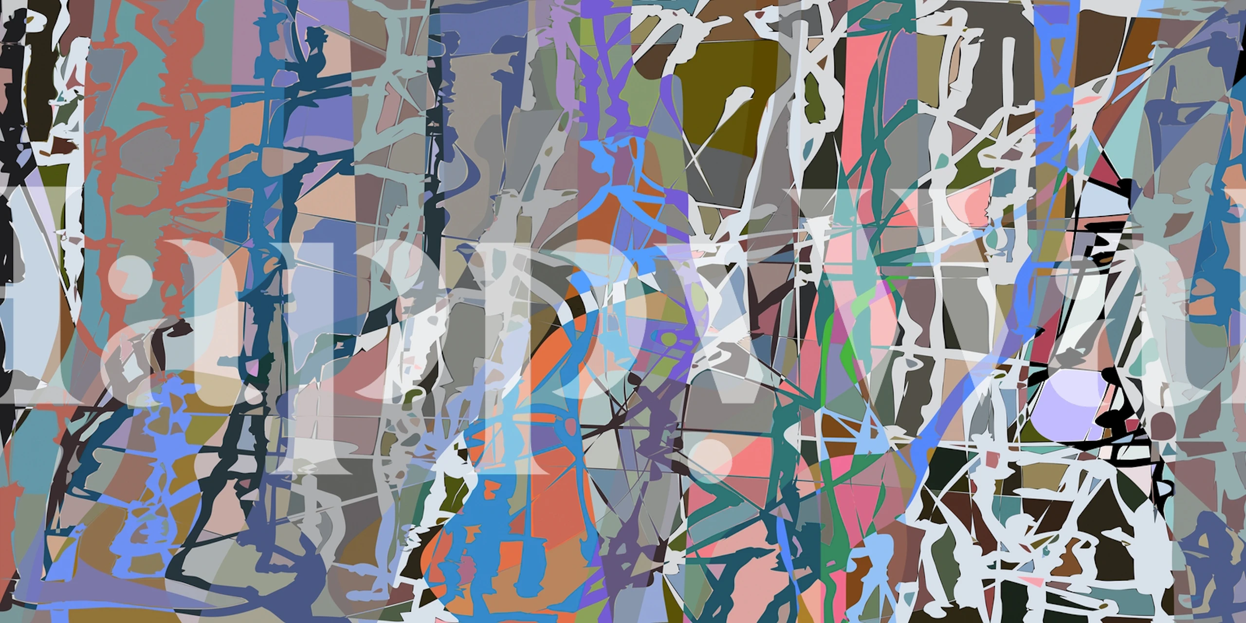 Colorful abstract brush stroke patterns wallpaper