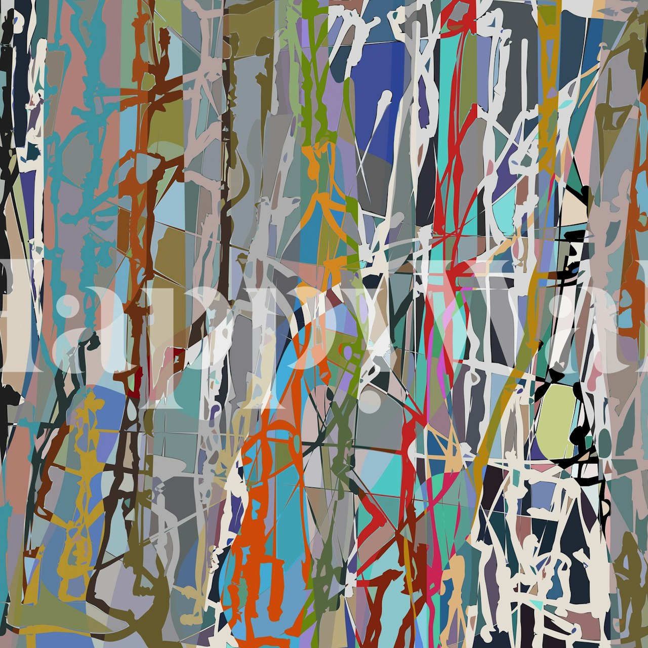 Pollock Wink 12 wallpaper in a room setting