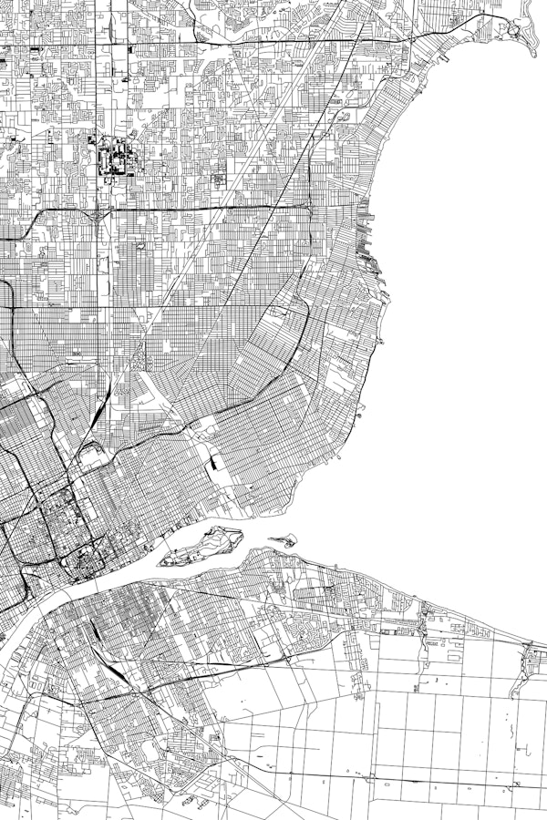 Detroit Map Portrait