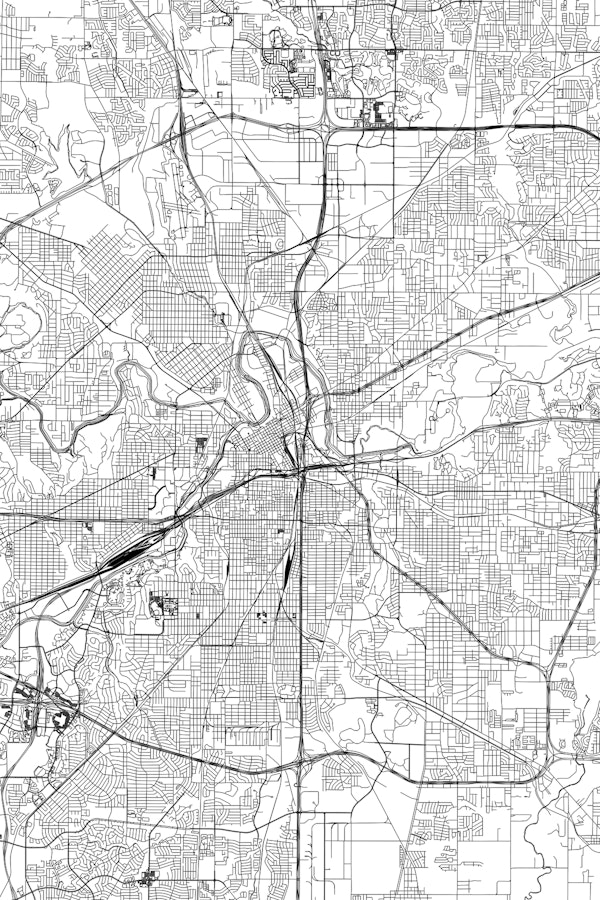 Fort Worth Map Portrait