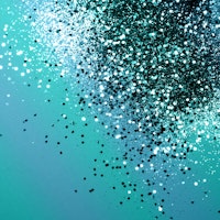 Aqua Blue OCEAN Glitter 1 behang