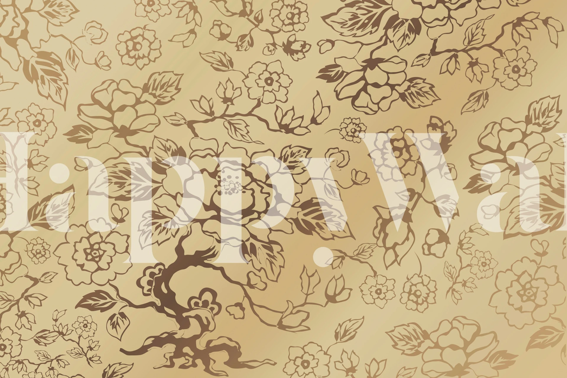 Japandi Minimalism floral wallpaper design