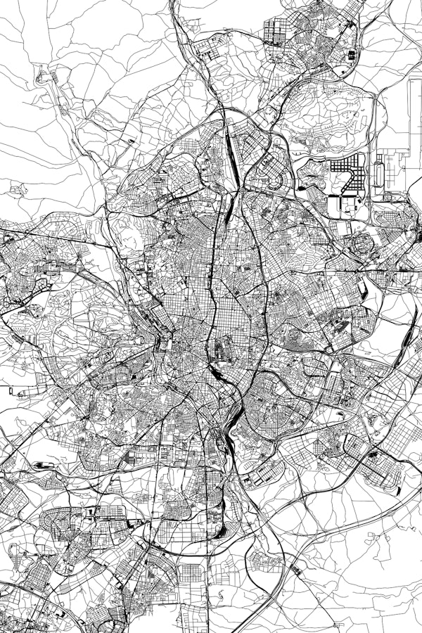 Madrid Map Portrait
