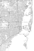 Miami Map Portrait papiers peint