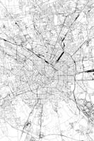 Milan Map Portrait tapete